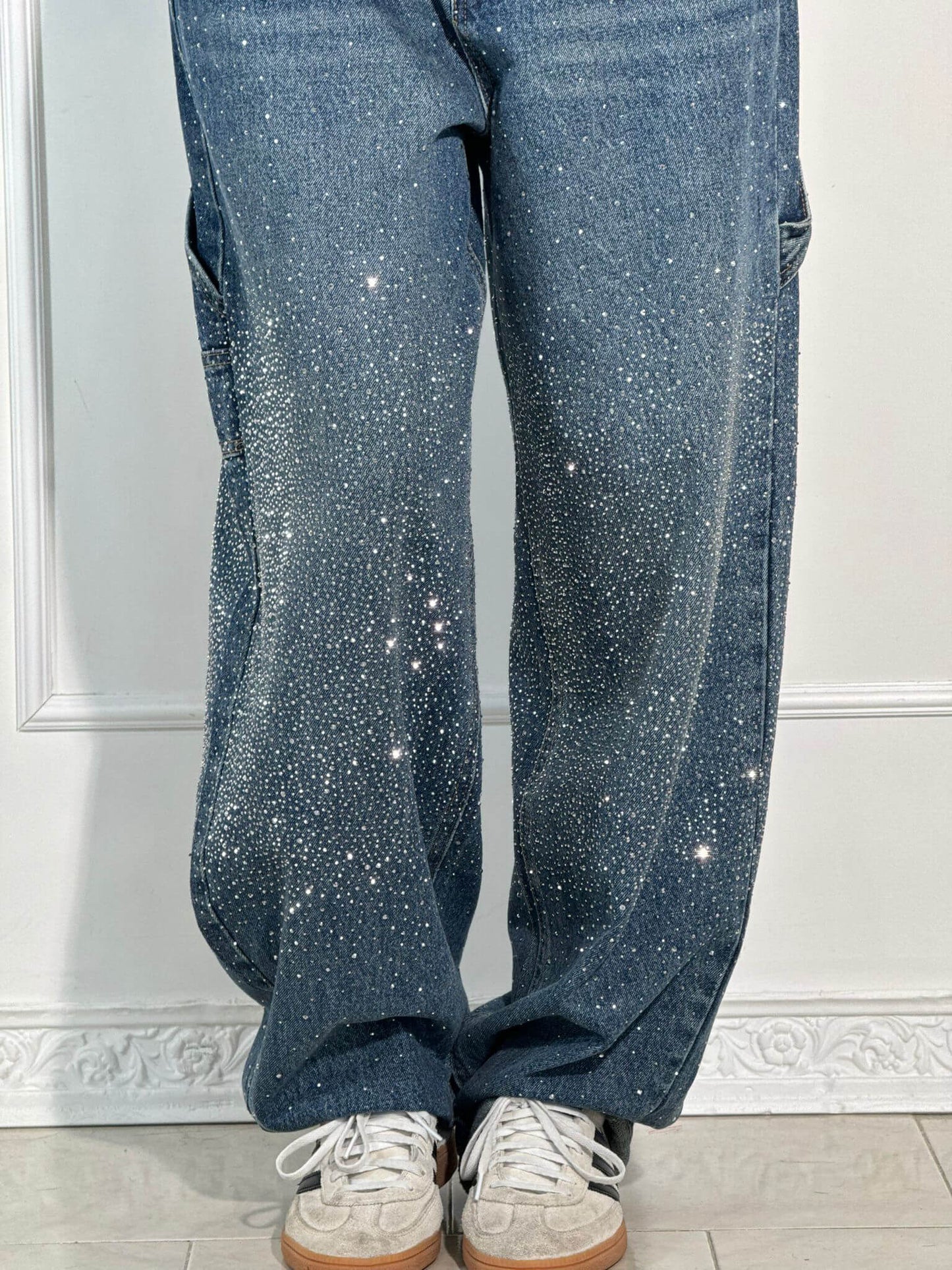 Jeans Balloon Carpenter con Brillo Chic