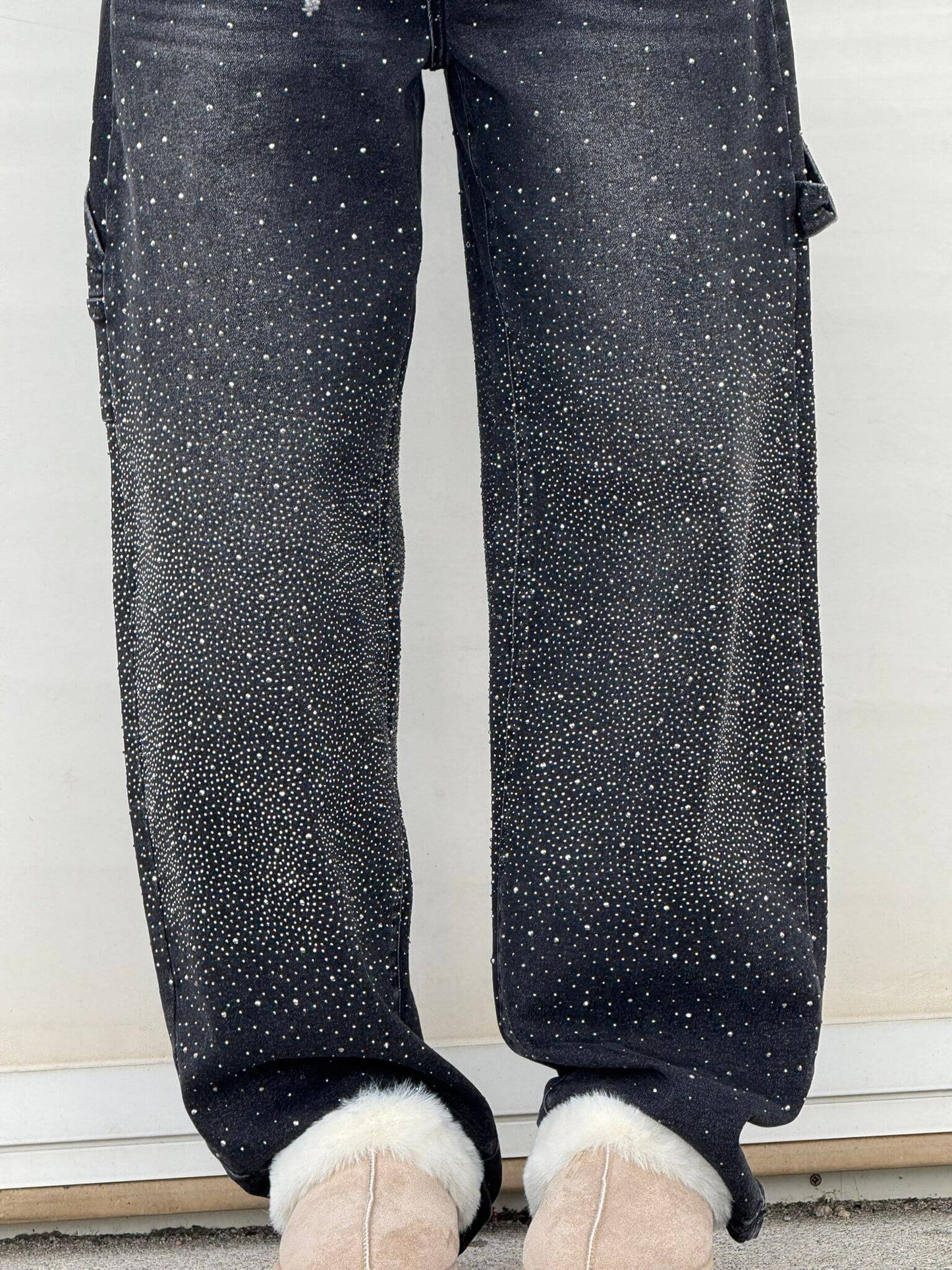 Jeans Balloon Carpenter con Brillo Chic