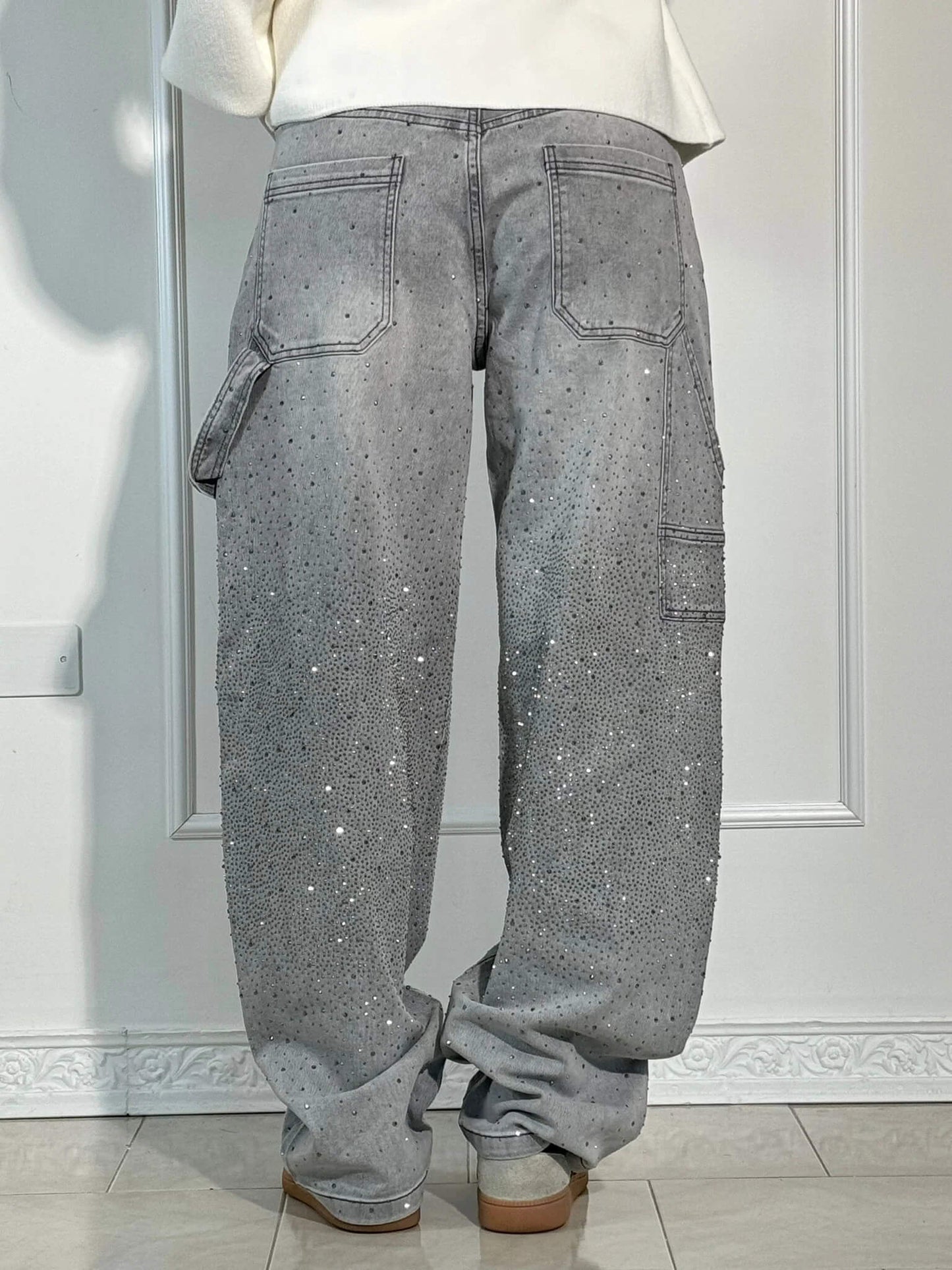Jeans Balloon Carpenter con Brillo Chic